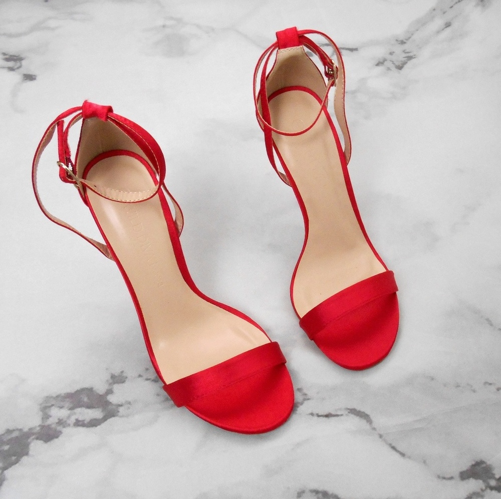 Satin Red Heels - Picture 4 of 8